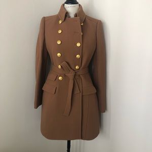 J Crew Double Breasted Tan Coat